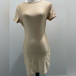 Fashion Nova Gold Bodycon Mini Dress